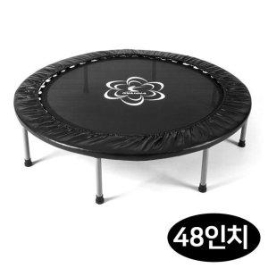 블랙 접이식 트램폴린 이중 48in 점핑 피트니스