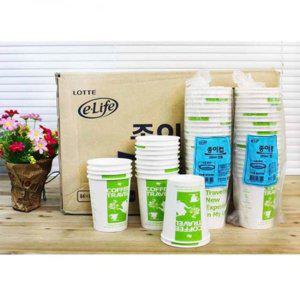 BOX 롯데 테이크아웃 종이컵 (280ml) 500P