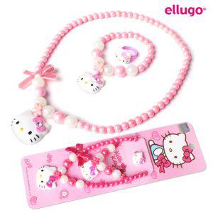 진주 헬로 아동 목걸이 3종세트 리본 팔찌 랜덤 반지