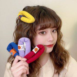 집게핀 머리 스마일 빅사이즈 패션헤어핀 폭신한