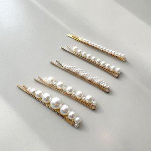 헤어 여성머리핀 핀 포인트 진주 실핀 악세사리