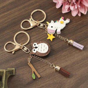 2종세트 선물용 열쇠고리 키링 유니콘 키홀더