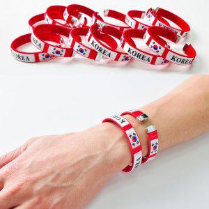 태극기팔찌(12개입) 축구응원 응원팔찌