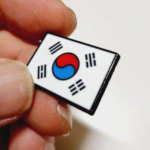 국가 행사 미니 태극기 뱃지 출입증 장식 브로치