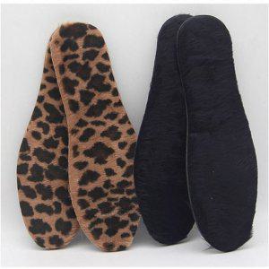 젠틀맨 겨울철 보온성플리스 깔창 따뜻한 호피 모던 검정