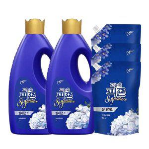 피죤 고농축 시그니처 섬유유연제 아이스플라워 2L x 2 + 1.6L x 3