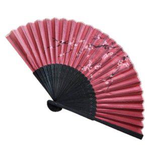 접이식 부채 전통 일본직 여름 대 시원한 매화