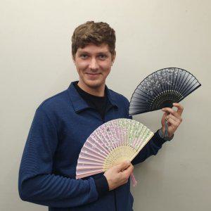 시원한 손 대나무 전통 인기 부채 무용 합죽선