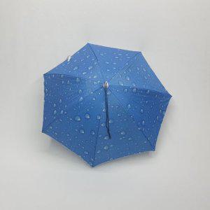 머리에 모자우산 쓰는 튼튼한 비올때 블루 5단
