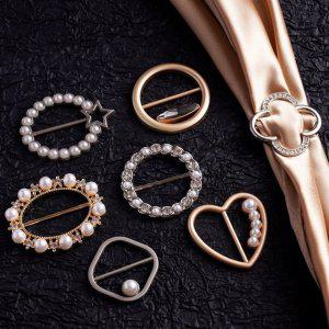 옷핀 스카프 고리 패션 링 브로치 클립 홀더