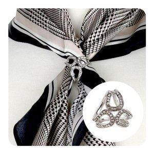 트윌리 실버 링 쁘띠 스카프링 고리 큐빅 머플