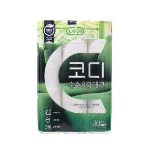 코디 순수 3겹 데코 화장지 30m x 30롤