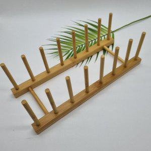 그릇수납 정리대 주방용품 선반 그릇 대나무 원목 접시꽂이