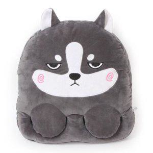 쿠션 사무실 발 발난로 그레이 강아지 방석 손