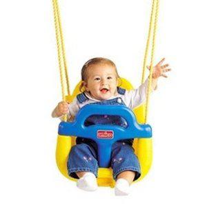 아미코 승용완구 안전그네 노랑 그네봉 포함 유아 실내 그네