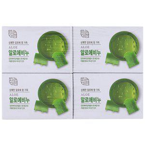 상쾌한 알로에 향이 가득한 고급 미용 비누 90g 4입