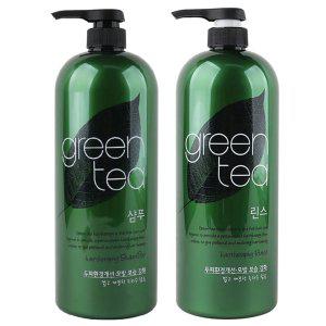 녹차에서 얻은 건강한 헤어케어 샴푸 1개 린스 1개