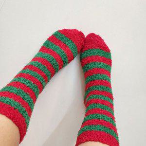 여성 수면 수면양말 겨울양말 스트라이프 크리스마스