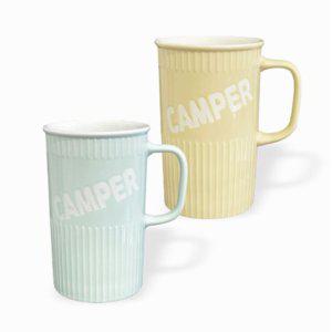 캠퍼 롱 머그컵 그린옐로우 2개세트 18oz