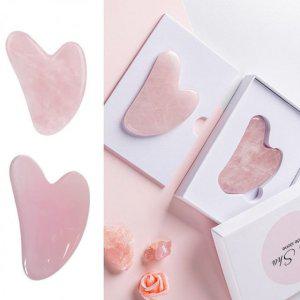 마사지 얼굴 괄사마사지 핑크 기 경락 로즈 바