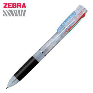 클리어 스라리 볼펜 제브라 4색 B4A11 흑청적녹 0.7mm