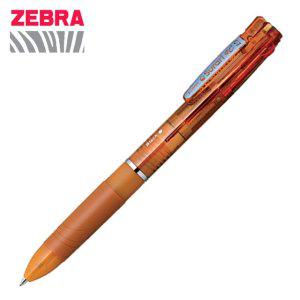 흑청적녹 볼펜 4색 제브라 0.7mm 스라리 B4A11 오렌지