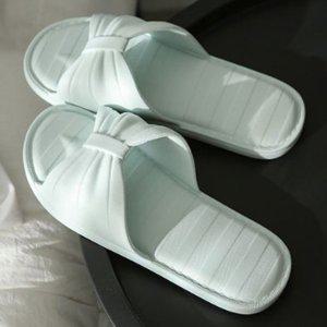 러블리 파스텔 리본 실내화 민트 1P 거실 쿠션 신발