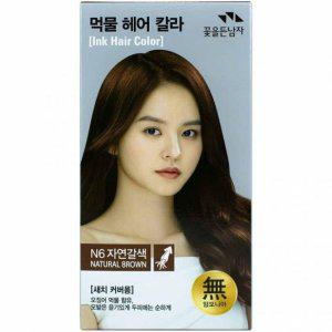 N6 꽃을든남자 자연갈색 먹물헤어칼라크림