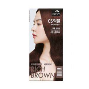 진한갈색 꽃을든남자 커버 컬러 먹물 새치 염색