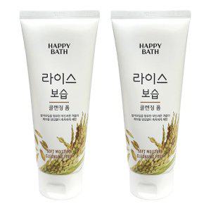 약산성폼 2개 보습 라이스 해피바스 클렌징폼