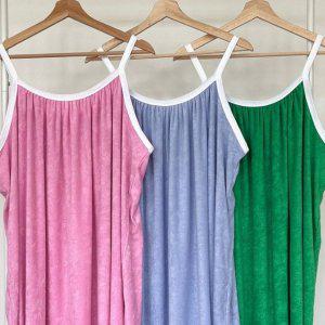 미시옷 끈배색타월원피스 여성미시큰옷 중년 이즈