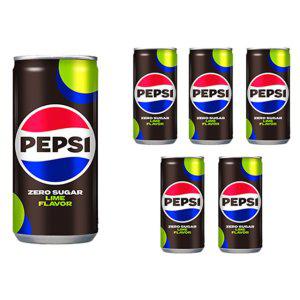 롯데 팹시콜라 제로슈거 라임향 250ml 6캔