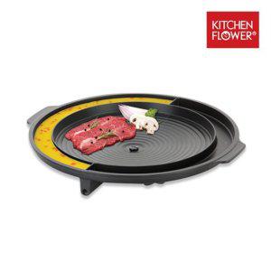 37cm계란찜팬 W96A13E 고기불판 무쇠구이팬 37cm 주물구이판