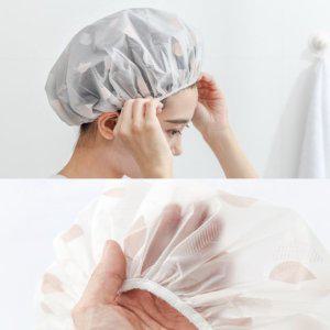 물방울 샤워캡 헤어캡 비닐 샴푸캡 머리캡 목욕