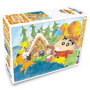 학산문화사 직소퍼즐 짱구는 못말려 500P (과자로 만든집) 어린이 학습 퍼즐