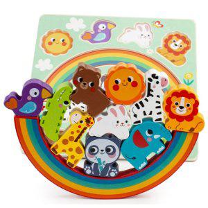 하이판다 감각발달완구 원목 무지개 밸런스 쌓기퍼즐 동물 (095) 아기 유아 완구