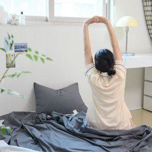 해피니 이불 여기호텔 고밀도 60수 듀라론 겹이불 퀸 Q (차콜)