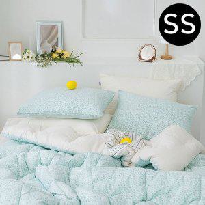 해피니 러블리 차렵이불 베개커버세트 슈퍼싱글 SS (민트) (베개솜 별매)