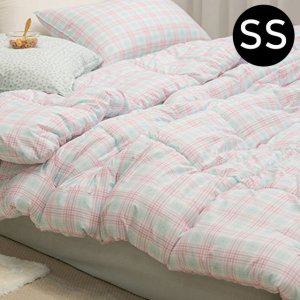 해피니 슈가체크 리버서블 소프트마이크로 차렵이불 슈퍼싱글 SS (민트핑크)