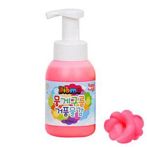 키즈맘아트 미술놀이 뭉게 거품물감 300ml 낱색 (형광빨강)