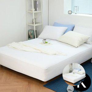침대커버 팬션 여행용 중대형 침구 여름 매트숨쉬는 생활방수 매트리스커버 킹 K 화이트