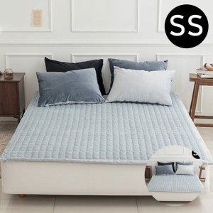 침대패드 매트리스 사계절 워싱 알러지케어 빌리 극세사 밴딩 패드 SS 민트그레이 카페트겸용