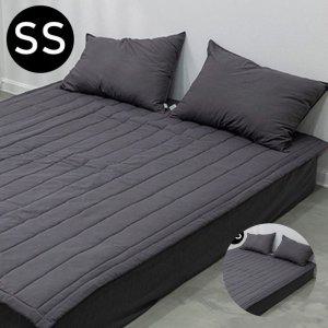 침대패드 매트리스 사계절 워싱 알러지케어 누빔이불 브로이 밴딩 패드 SS 차콜 카페트겸용