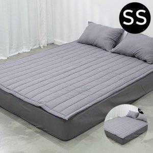 침대패드 매트리스 사계절 워싱 알러지케어 누빔이불 브로이 밴딩 패드 SS 그레이 카페트겸용