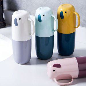 휴대용 양치용 코끼리 칫솔통 여행 칫솔컵 잇몸 관리 케이스 치약 보관함