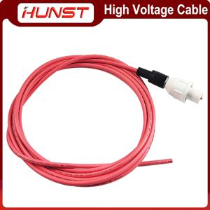 HUNST 40KV 고전압 케이블 Co2 레이저 전원 공급 장치 및 레이저 튜브 절단 조각 기계 용 빨간색 포지티브 리드 와이어 3 미터