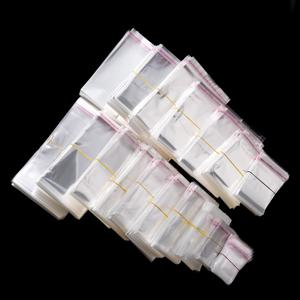 100 개/몫 다양한 모델 Resealable 폴리 가방 투명 Opp 비닐 봉투 자기 접착 인감 보석 가방 만들기