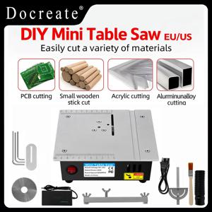 DIY 미니 테이블 톱 96W 5000RPM 조정 가능한 속도 EU/US 플러그와 PCB 목재 아크릴 알루미늄에 대 한 소형 절단기 ﻿