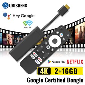 UBISHENG GD1 구글 인증 안드로이드 11 4K BT 음성 리모컨 S905Y4 AV1 2GB 램 16GB 롬 5G 와이파이 스마트 안드로이드 TV 박스 TV 스틱
