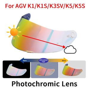 AGV K5 K5S K5-S K3SV K3-SV K1 헬멧 안경 스크린 실드 앞 유리 액세서리 부품 자동 색상 렌즈 용 포토 크로 믹 바이저